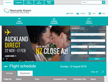 Tablet Screenshot of newcastleairport.com.au